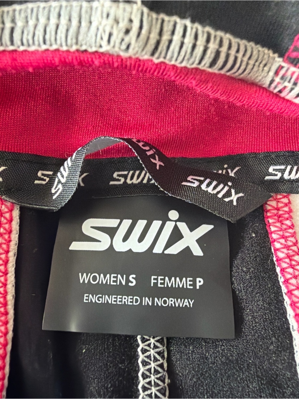 Swix Half Zip Performance Top | Women’s Small | White Black Red | Ski Base Layer - Picture 5 of 9